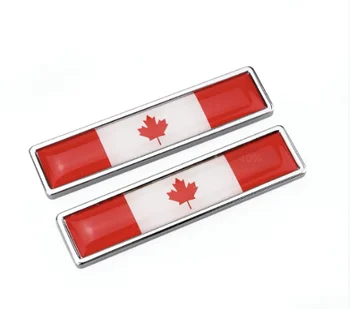 Двойката Флаг на Канада, авто Емблема, икона, Етикети на мотоциклет, Метални етикети На Обтекател, Аксесоари за подреждане на автомобили, мотоциклети