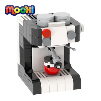 MOOXI City Домашна Машина за еспресо, за украса на масата, играчка за деца, 3D подарък за рожден Ден, градивен елемент, модел събрание MOC1146