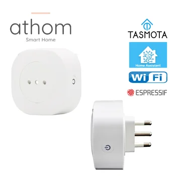 ATHOM preflashed TASMOTA Италия Чили Smart Plug Работи с домашна асистирана система за контрол на потреблението на електроенергия 16A