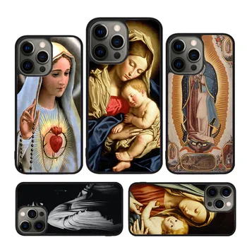 Майката на Дева Мария Калъф За iPhone 15 SE 2020 XR XS X Max 6S 7 8 Plus 12 13 Mini 11 12 13 14 Pro Max Калъф-броня
