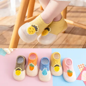 Детски обувки за бебета, пролетни модели с мека подметка за малки деца, домашни дишащи, не падат чорапи на пода, единични обувки
